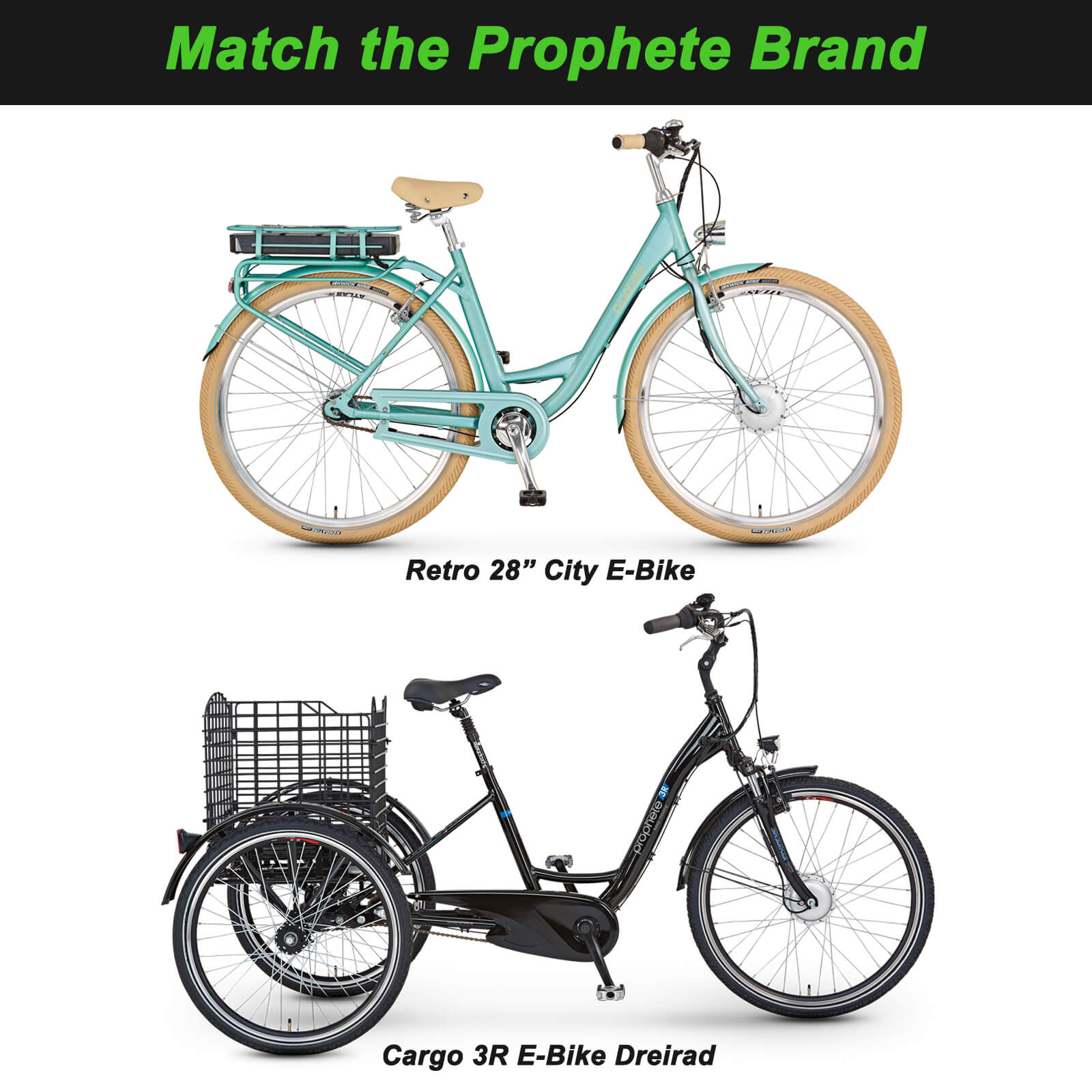 Batterie arrière de vélo électrique Li-ion 36V 10.4Ah(374Wh) pour Prophete Samsung SDI3610E et BLAUPUNKT sans chargeur