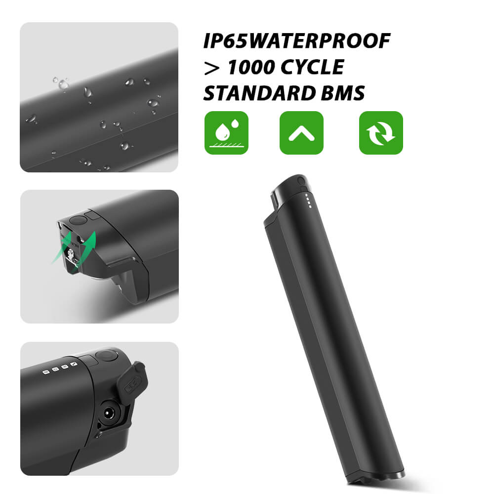 Batteria agli ioni di litio 36V 12.8Ah(474Wh) Intube Accu REENTION EEL-MINI 40 per Telefunken Aufsteiger, Zündapp Z810