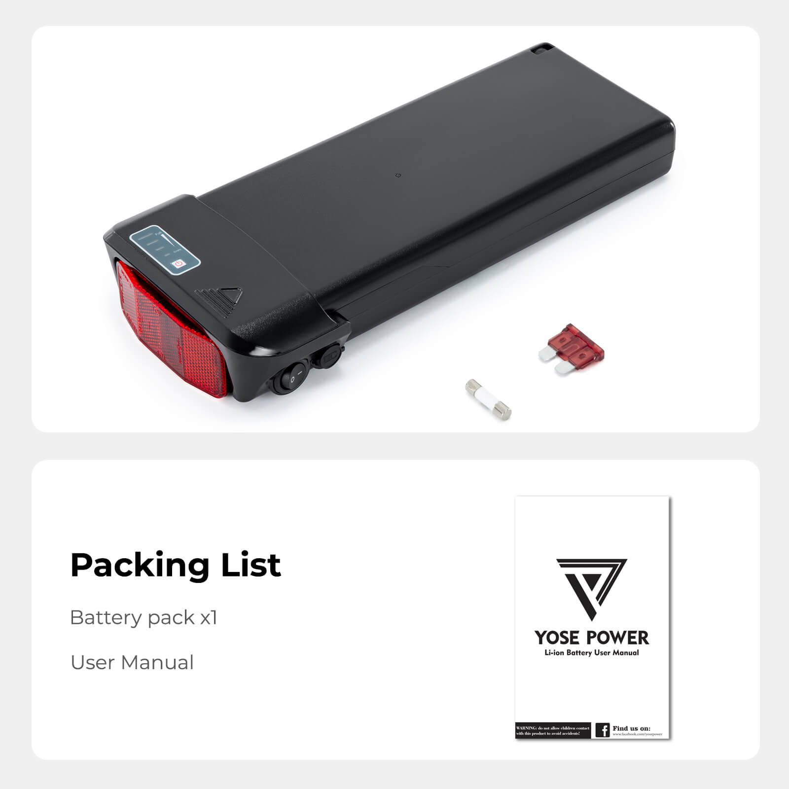 Batterie lithium-ion 36V 12,8Ah(473Wh) pour vélo électrique Remplacement pour porte-bagages arrière sans chargeur pour Pedelec Zündapp Fongers Telefunken Provelo