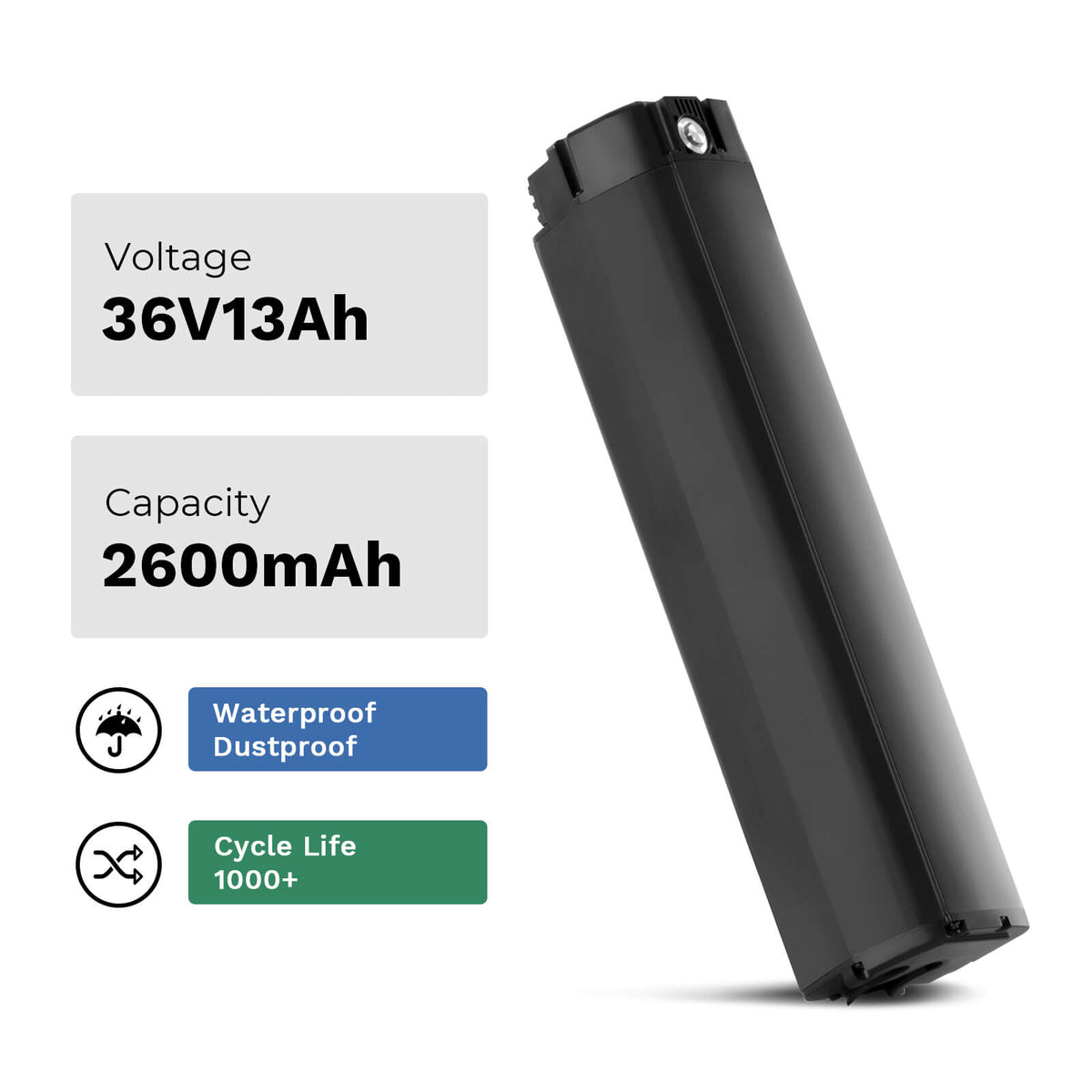 36V 13Ah(468Wh) E-Bike Li-ion Accu AGE Intube Battery ZZ361 CAN-Bus without charger for Prophete E-Bikes