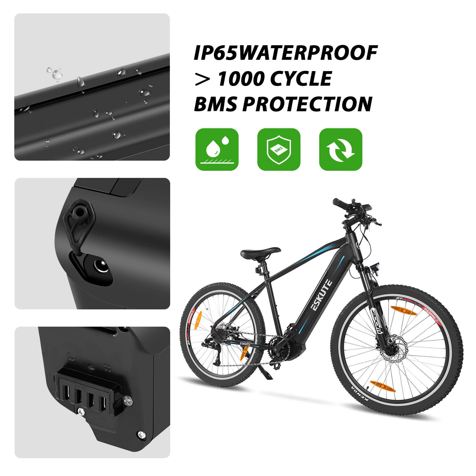 Accumulatore Intube con batteria agli ioni di litio da 36V 14.5Ah(537Wh) per Polluno 2022, netuno polluno pro, netuno pro