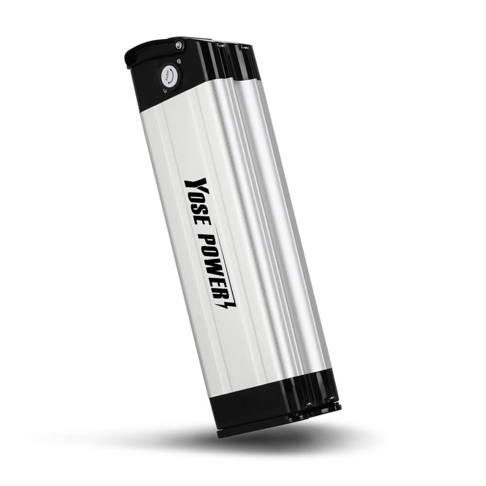 Second-Hand! 36V 10.4Ah E-Bike Seat Tube Battery without Charger SilverFish for MiFa, Rex, Prophete, Aldi, Avocet, Viking, Byocycles, Phylion/XH370-10J, Zhenlong/ZL1010-F