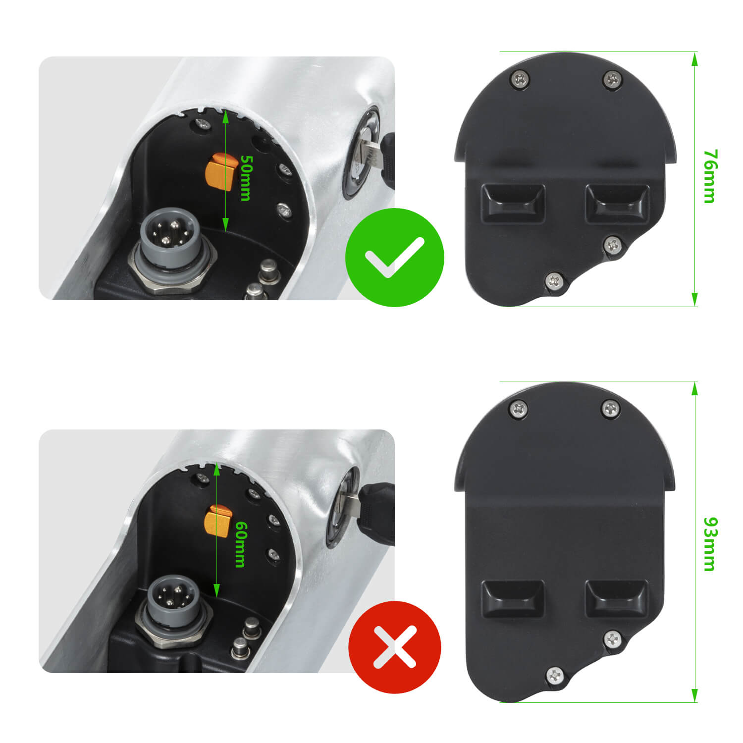 Batteria agli ioni di litio 36V 12.8Ah(474Wh) Intube Accu REENTION EEL-MINI 40 per Telefunken Aufsteiger, Zündapp Z810