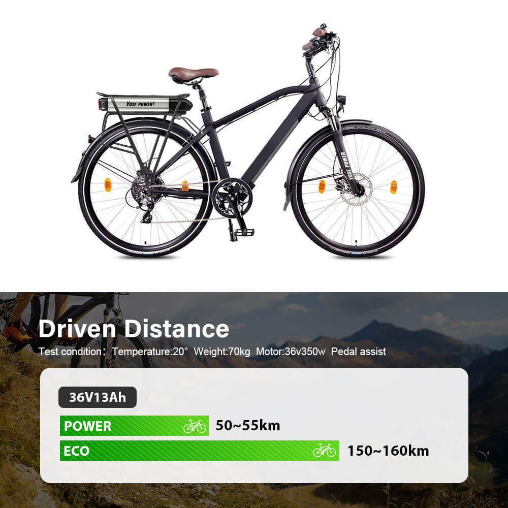 36V 13Ah/15,6Ah/17,4Ah E-Bike Batterie Li-ion Akku mit Gepäckträger Elektrofahrradakku für 26"-28" Fahrräder mit V-Bremse und Scheibenbremse für Prophete, Aldi, Alurex, ElFei
