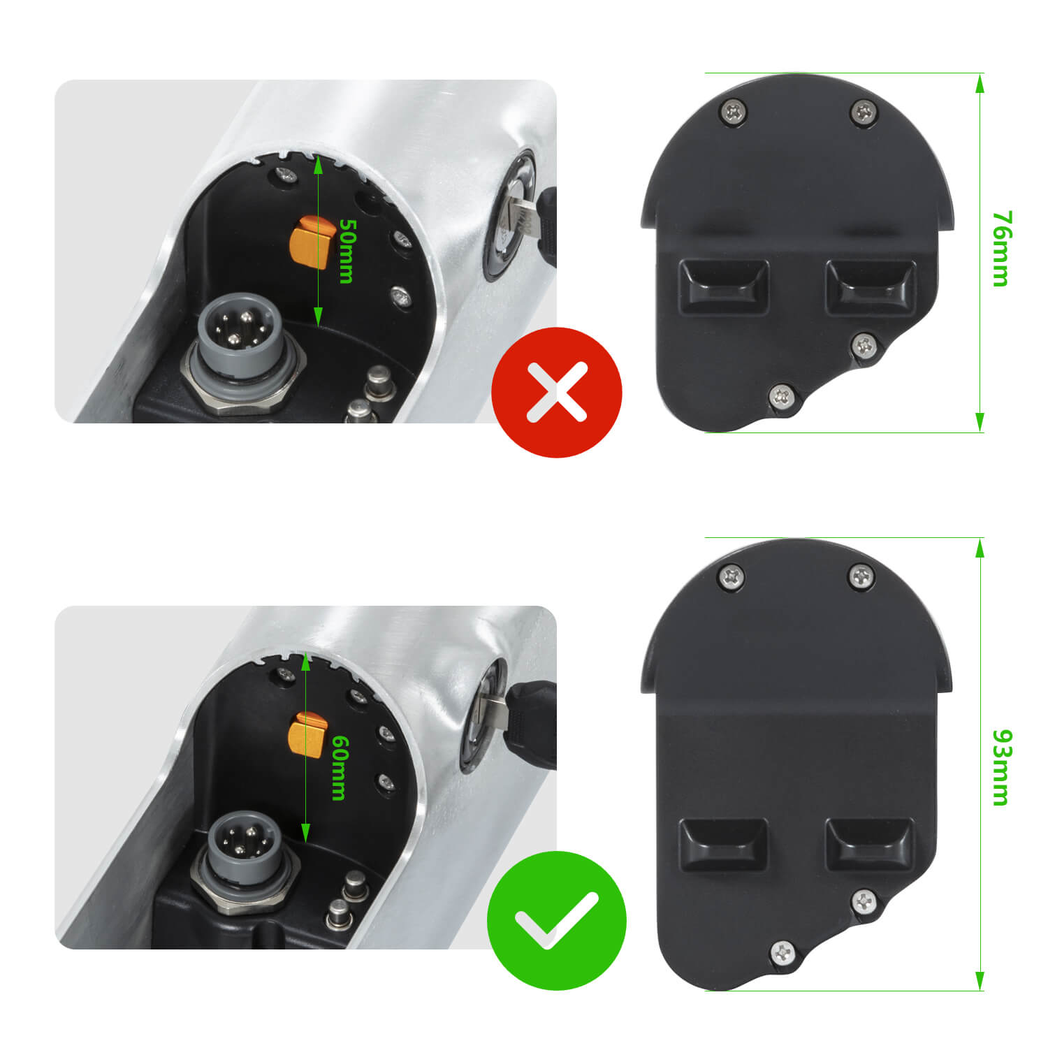 Batteria agli ioni di litio da 36V 13Ah(481Wh) REENTION EEL-PRO 52 Batteria per bici elettrica Zündapp Z808
