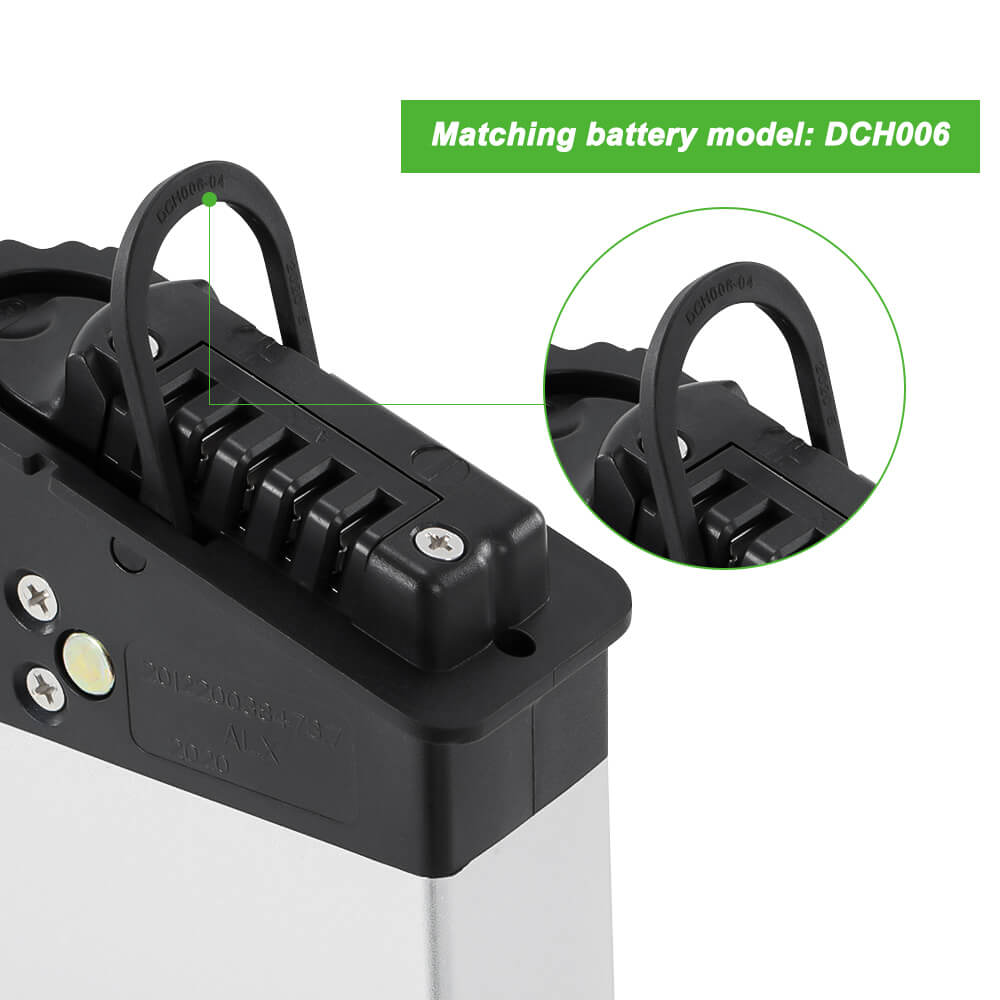 Batería de bicicleta eléctrica plegable InFrame Li-ion Accu DCH006 de 48V 11.6Ah(558Wh) sin cargador para FIIDO M1 Pro / BEZIOR XF200 / Samebike