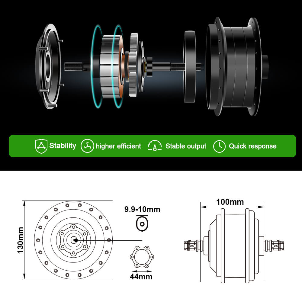 E-Bike Conversion Kit 36V 250W 28"(700C) Front Motor Kit with HL1 36V 18Ah Battery Hub Motor DIY