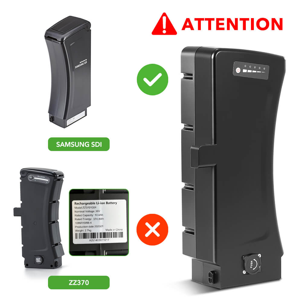 36V 13Ah/16Ah Li-ion Batterie SDI Side-Click Ohne Ladegerät für Prophete, Zündapp, Kreidler