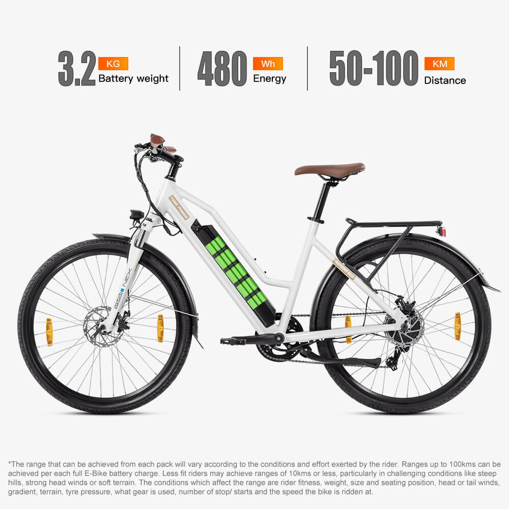 Vélo électrique Yose Power City avec capteur de vitesse Automne A01