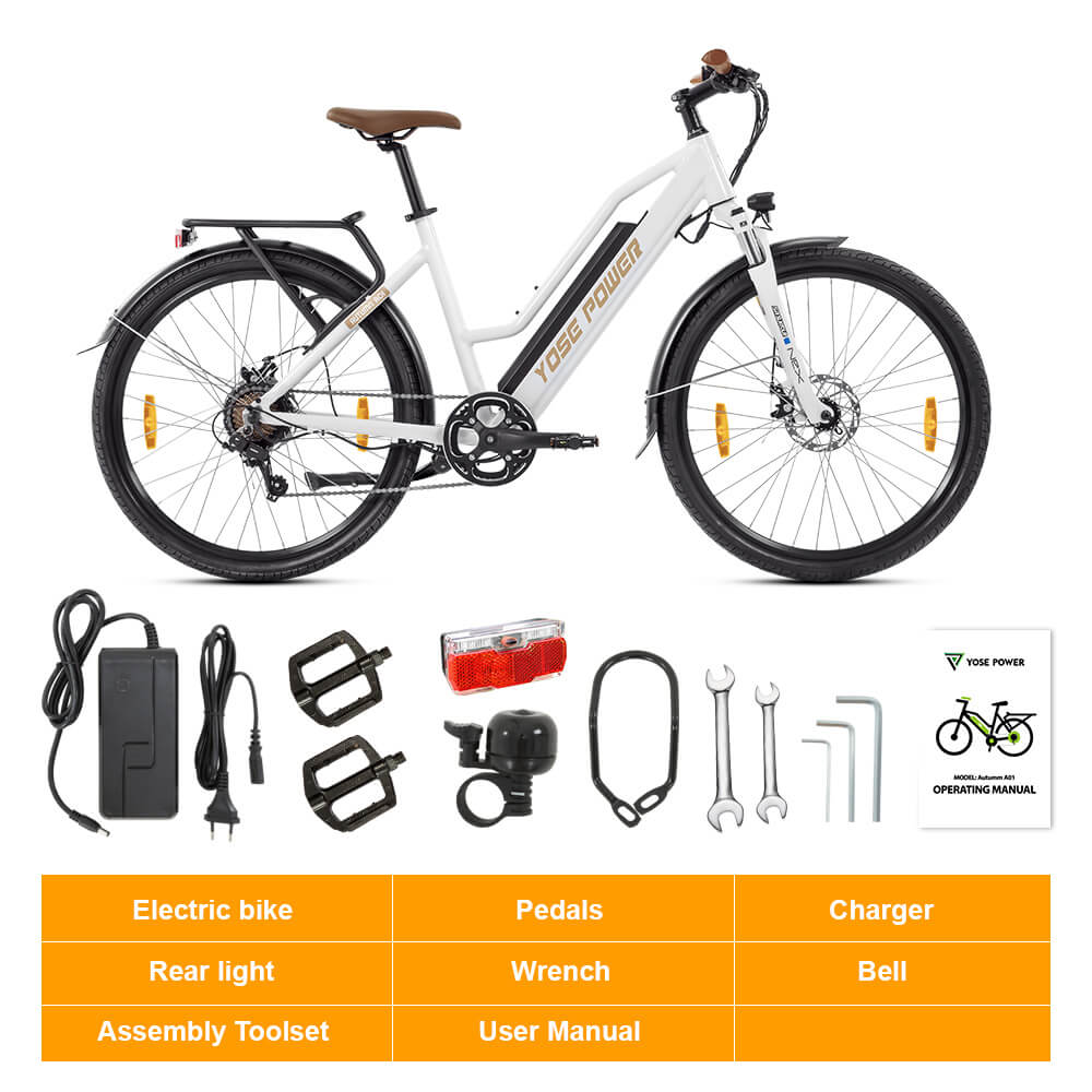 Vélo électrique Yose Power City avec capteur de vitesse Automne A01