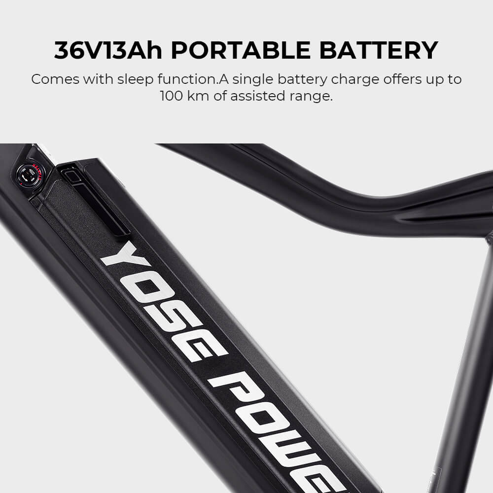 Yose Power Mountain E-Bike with Speed Pedal Sensor Summer B01 BLK