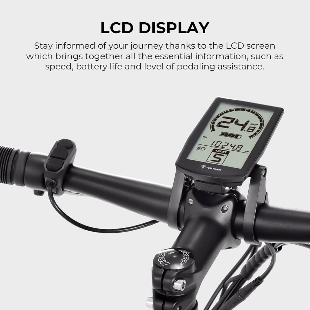 Yose Power Mountain E-Bike with Speed Pedal Sensor Summer B01 BLK