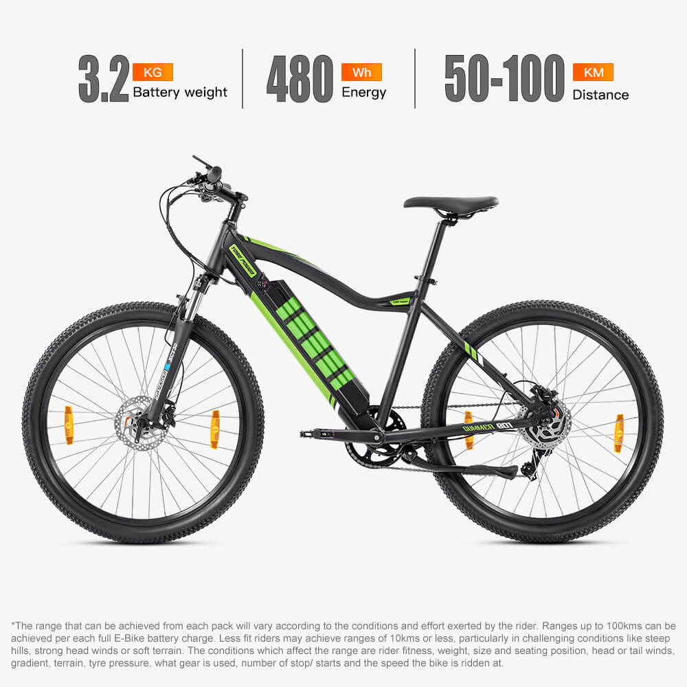 Vélo électrique Yose Power Mountain avec capteur de couple Summer B01-T GRN