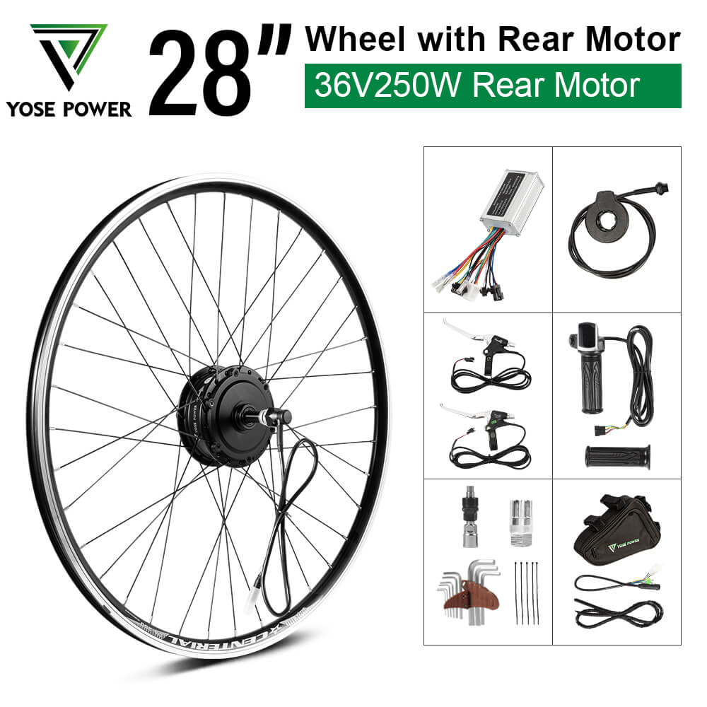 E-Bike Conversion Kit 36V 250W 28"(700C) Rear Freewheel Motor Kit Bicycle Hub Motor
