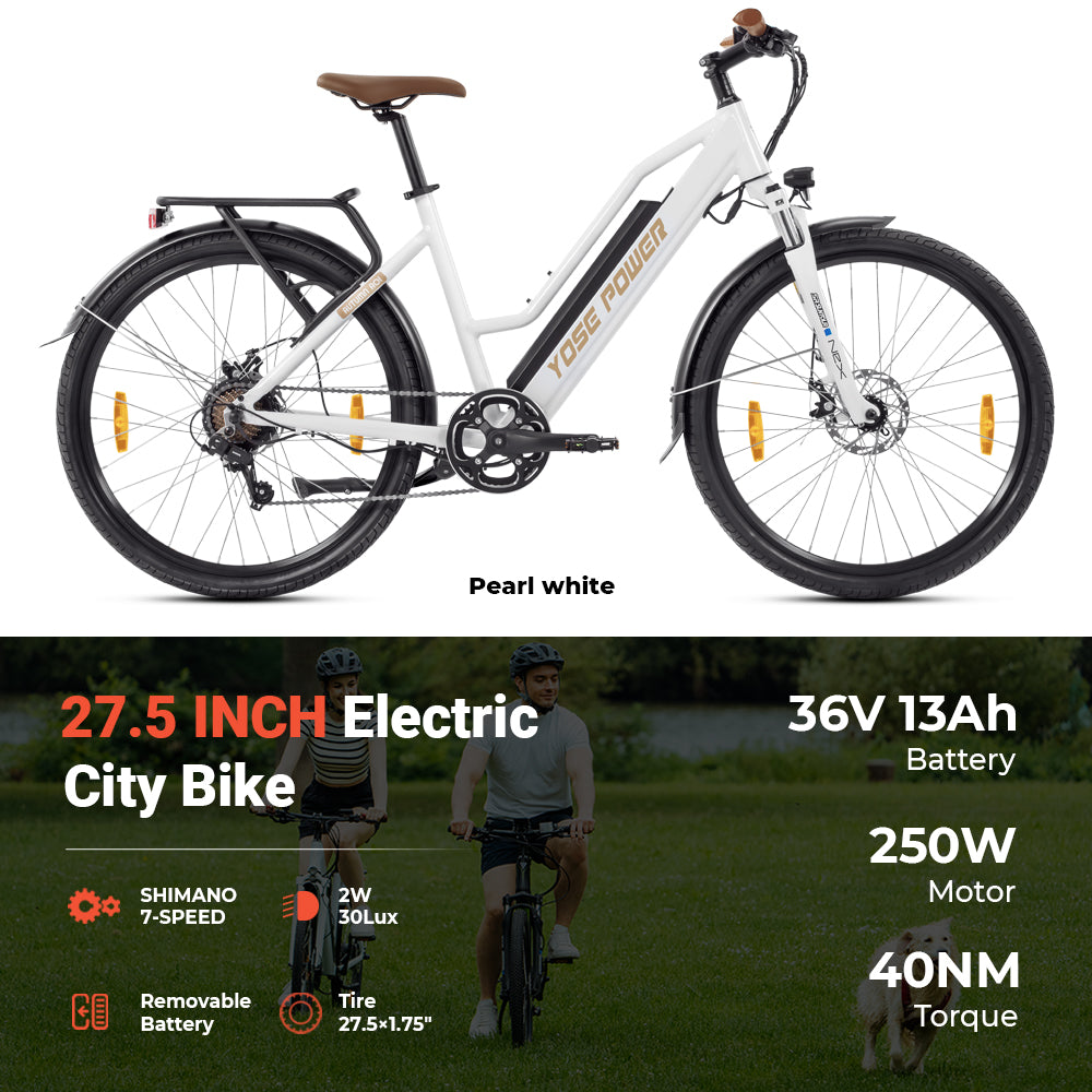 Vélo électrique Yose Power City avec capteur de vitesse Automne A01