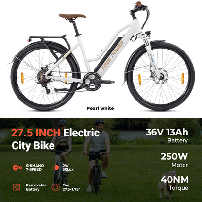 Yose Power City E-Bike with Speed Sensor Autumn A01