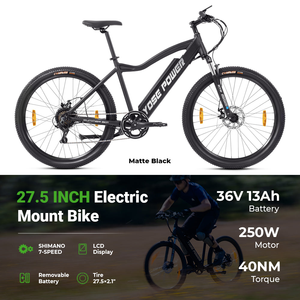 Vélo électrique Yose Power Mountain avec capteur de vitesse Summer B01 BLK