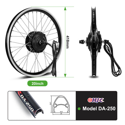 20 Inch Electric Bicycle Kit Front Wheel E-Bike Conversion Kit 36V