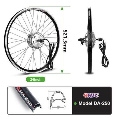 E-Bike Conversion Kit 36V 250W 24" Front Motor Hub Motor Kit Bicycle DIY