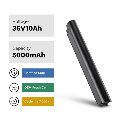 36V 10Ah(360Wh) Li-ion E-Bike Battery without Charger fit for Tenways CGO600 PRO(Classic Edition), CGO600 Plus(New Edition)
