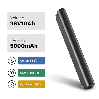 36V 10Ah(360Wh) Li-ion E-Bike Battery without Charger fit for Tenways CGO600 Pro(New Edition)