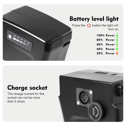 Battery LED Power Indicator and charge port