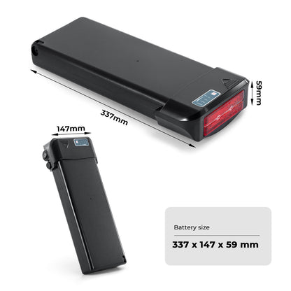 Second-Hand! 36V 11.6Ah(429Wh) E-Bike Li-ion Battery Rear Rack Accu without charger for  Zündapp Green 7.7 Z802