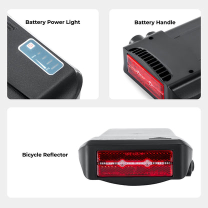 Batteria agli ioni di litio per bici elettrica da 36V 11,6Ah(429Wh) senza caricabatterie per portapacchi posteriore per Zündapp Green 7.7 Z802