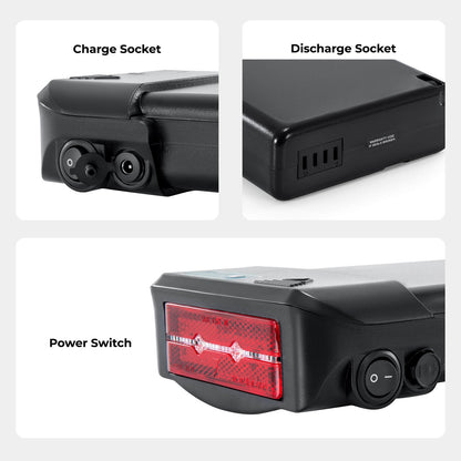 Second-Hand! 36V 11.6Ah(429Wh) E-Bike Li-ion Battery Rear Rack Accu without charger for  Zündapp Green 7.7 Z802