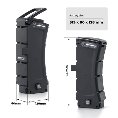 36V 12.8Ah Li-ion Battery Replacement Accu ZZ370 without Charger for E-Bikes with SideClick Akku from Prophete, Kreidler, Zündapp