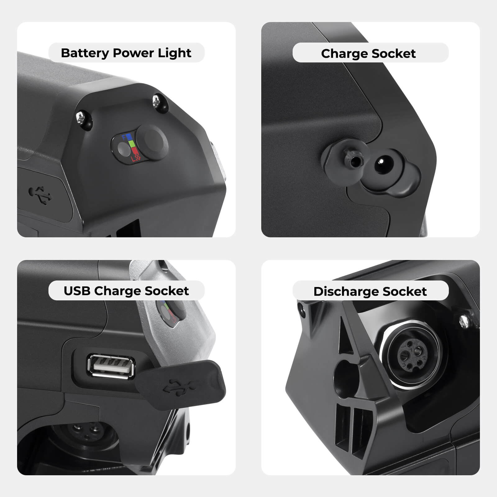 Details of various parts of the battery