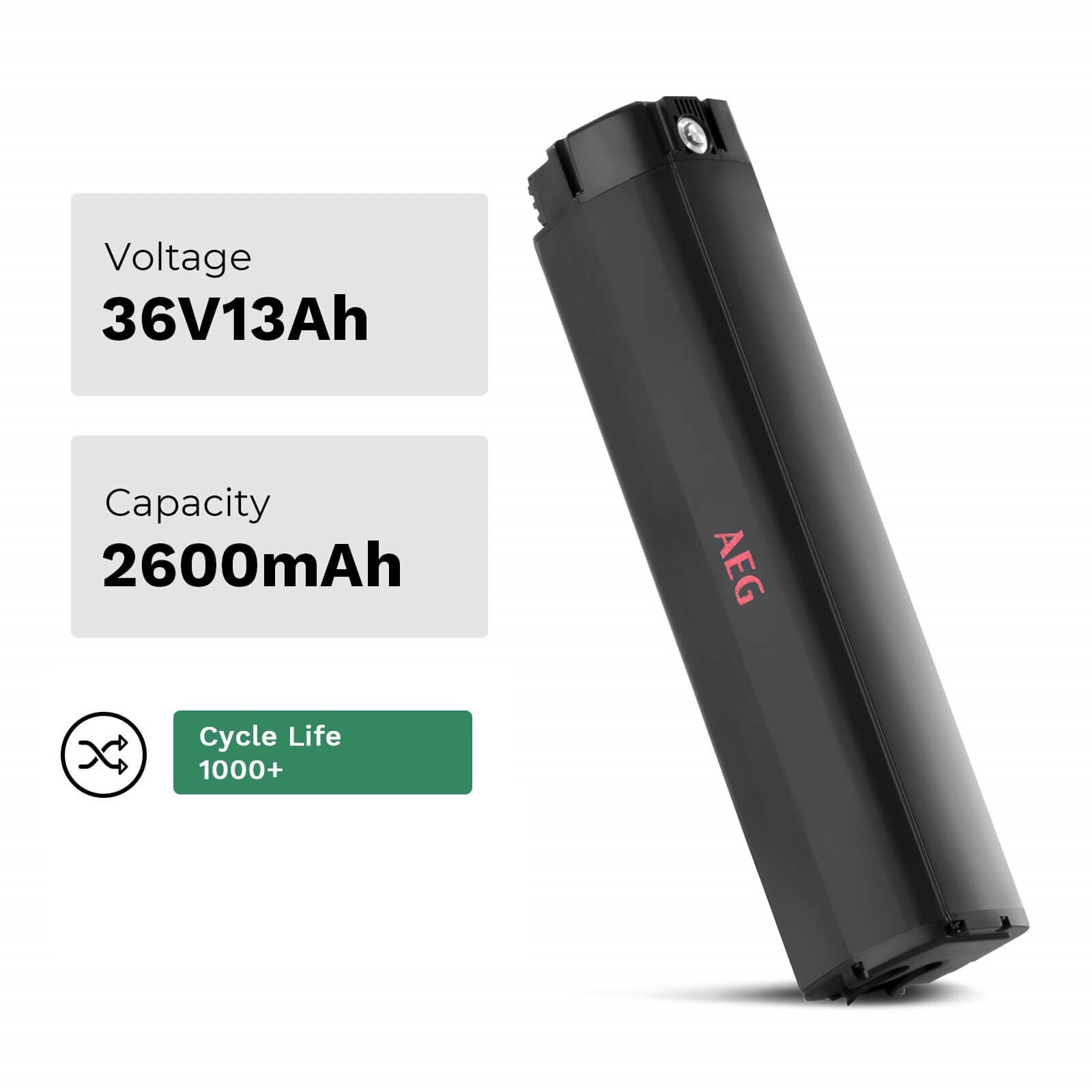 36V 13Ah(468Wh) E-Bike Li-ion Accu AGE Intube Battery ZZ361 CAN-Bus without charger for Prophete E-Bikes