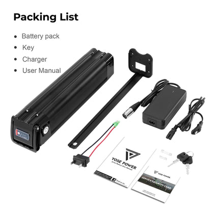 Batería de iones de litio Silverfish de 36V13Ah(468Wh) para TELEFUNKEN Multitalent, Zündapp Z510, Z517, Green 2.7, Green 3.7