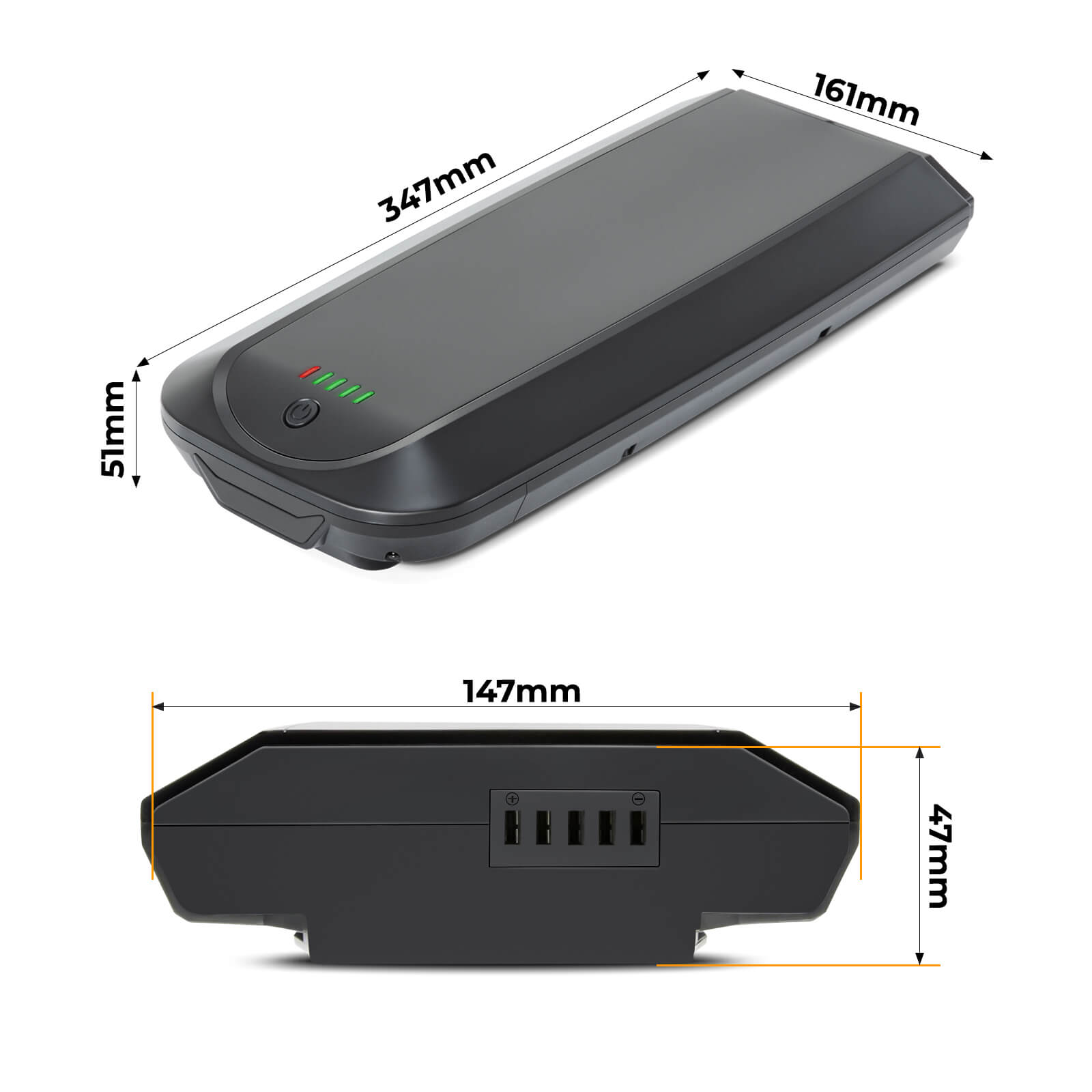 36V 14Ah Li-ion E-Bike Battery LG Cells YJ145 for E-Bikes of Telefunken, Zündapp, Chrisson etc. without Charger