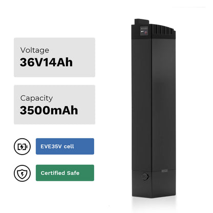 36V 14Ah(504Wh) E-Bike Li-ion Battery Electric Accu for CITA 5.0i, CITA 6.0i, VIATOR 5.0i, MONTIS 5.0i, MONTIS 6.0i, EM 1966i