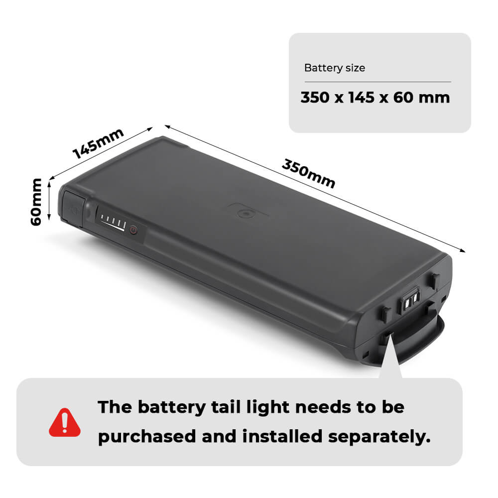 36V 14Ah(504Wh) rear rack Battery Sparta E-500(SP-01) for E-Bike Sparta, Batavus without Charger