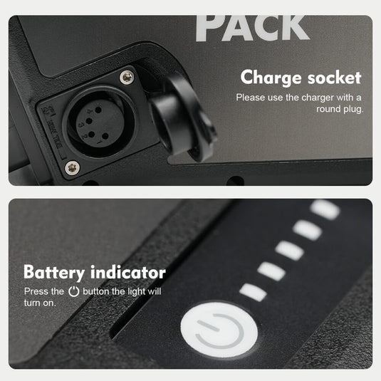 Battery Charge Port and Power Indicator