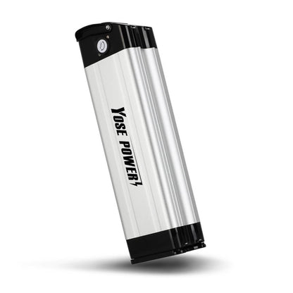 Second-Hand! 36V 10.4Ah E-Bike Seat Tube Battery without Charger SilverFish for MiFa, Rex, Prophete, Aldi, Avocet, Viking, Byocycles, Phylion/XH370-10J, Zhenlong/ZL1010-F