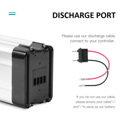 Second-Hand! 36V 10.4Ah E-Bike Seat Tube Battery without Charger SilverFish for MiFa, Rex, Prophete, Aldi, Avocet, Viking, Byocycles, Phylion/XH370-10J, Zhenlong/ZL1010-F