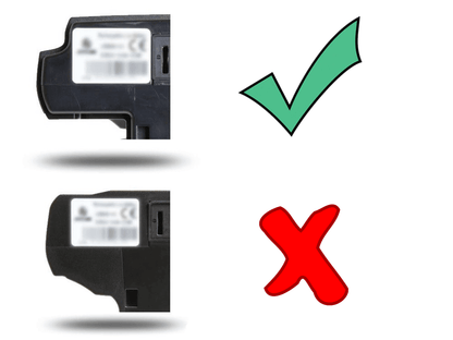 Comparison of the partial appearance of the two batteries