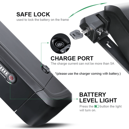Second-Hand! 36V 11.6Ah(430Wh)/14Ah(518Wh) Original Li-ion Cell Lithium-ion Battery Electric Bicycle for Phylion SF-06L JOYCUBE/JCEB360-11.6