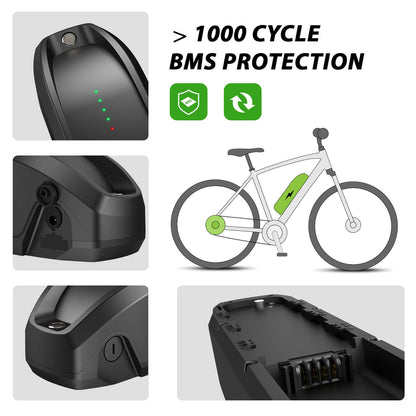36V 10.4Ah(374Wh) Li-ion E-Bike Battery ZZ98 for BLAUPUNKT ZZ981004 and Prophete Nr. 326
