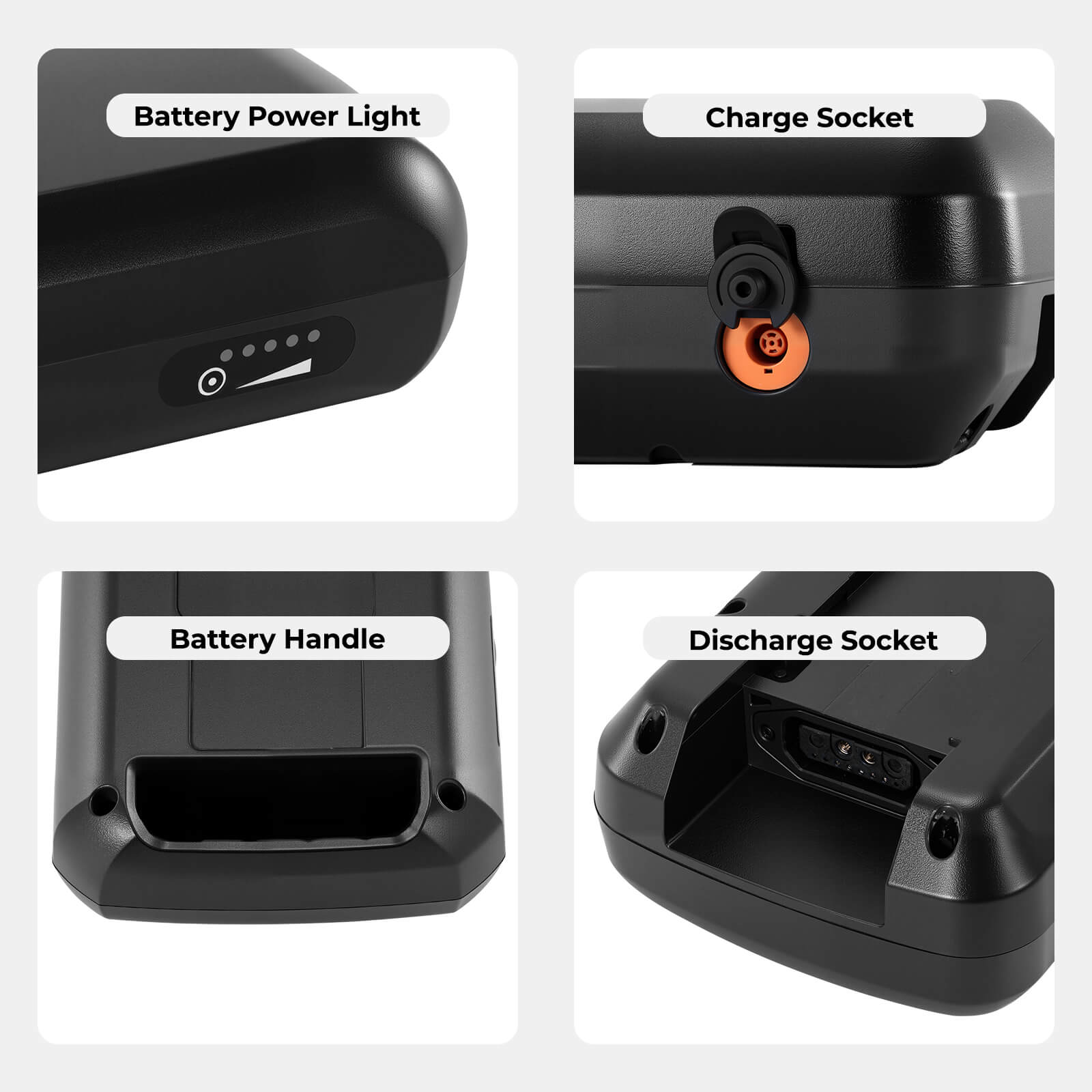 Details of various parts of the battery