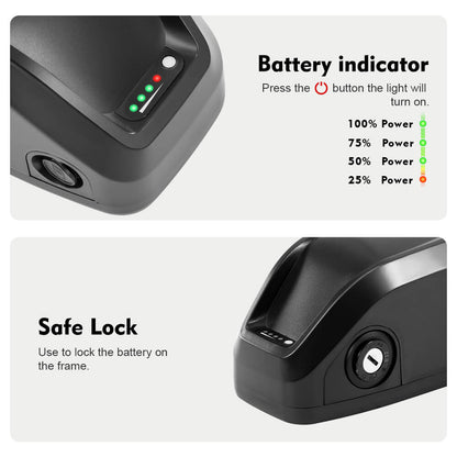 Batteries de vélo électrique Li-ion 48V 14Ah sans chargeur Remplacez l'accu pour les modèles RAD POWER