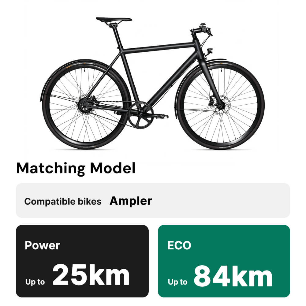 48V 7Ah(331Wh) Elektrofahrrad Litihiun Akku NZ035 (Intube-Akku) mit Panasonic Zellen und CAN-Bus ohne Ladegerät passend für Ampler