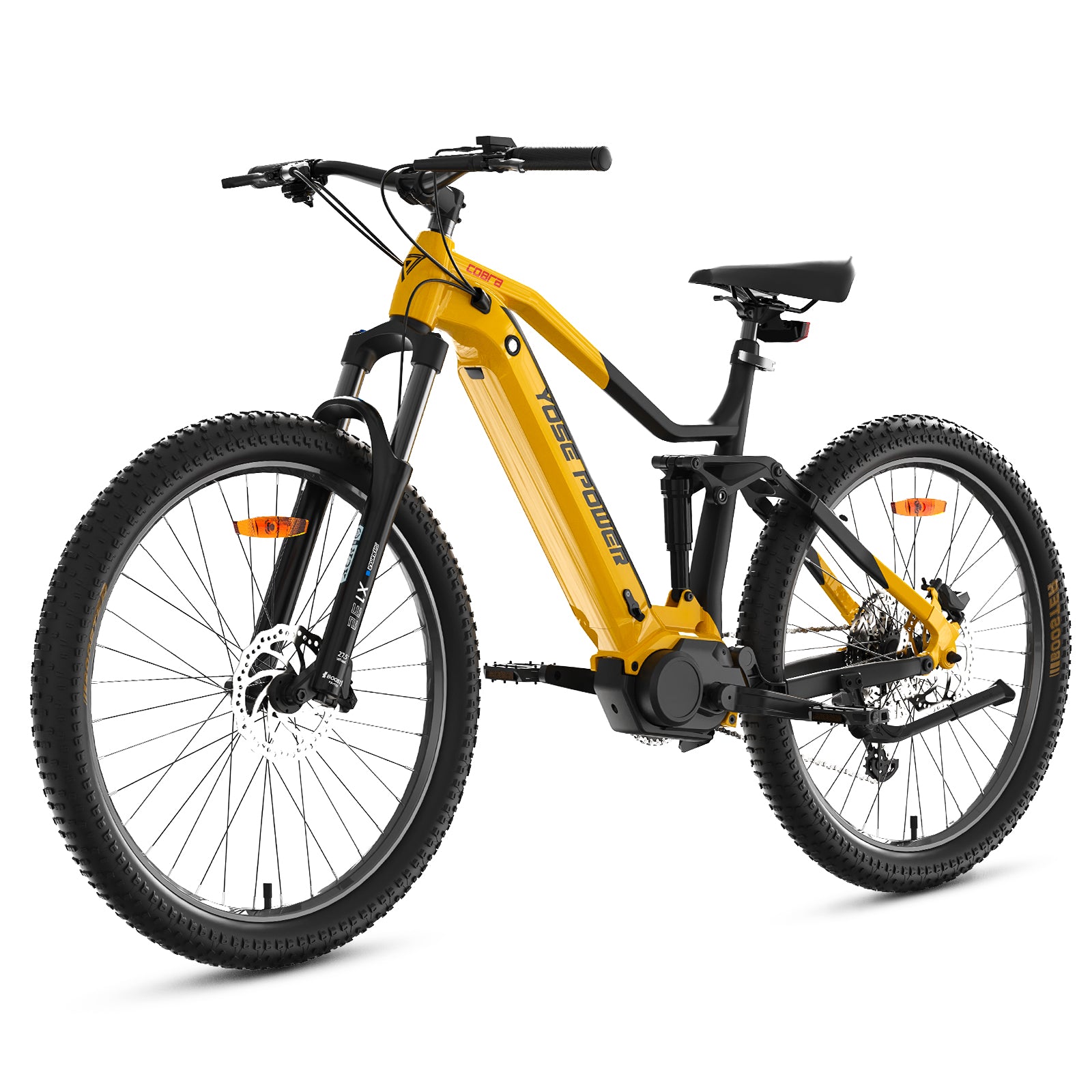 Vélo électrique tout-terrain Yose Power à suspension intégrale avec moteur central Ananda Cobra2.0 de 100 N.m