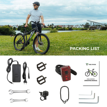 Yose Power Mountain E-Bike mit Drehmomentsensor Sommer B01-T GRN