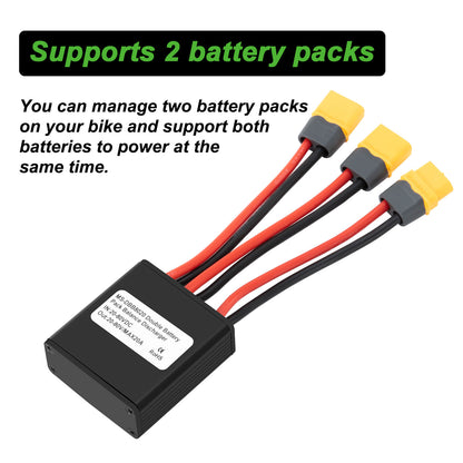 Dubbele batterij parallelle module-adapter 20V-80V20A Dubbele accu-connectoradapter Verhoog de capaciteit MS-DBB8020