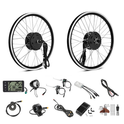 Kit conversione bici elettrica 36V 250W Kit motore mozzo motore anteriore 20" Display LCD E-bike fai-da-te