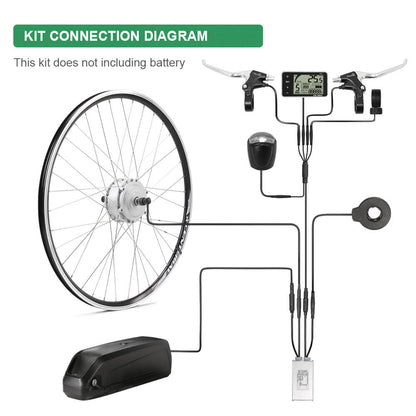 E-Bike Conversion Kit 36V 250W 28"/700C Front Motor Kit Bicycle E-Bike Hub Motor in Silver without battery